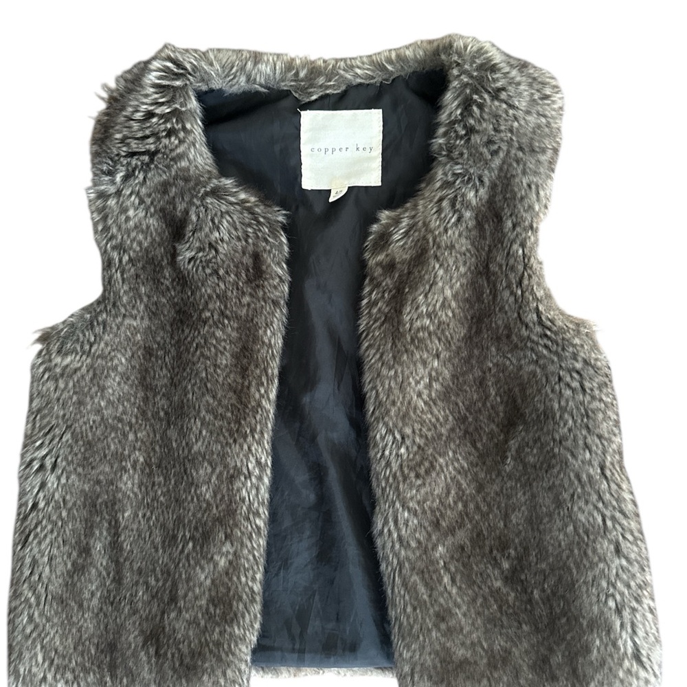 Copper Key Plush Gray Vest